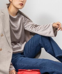 NOLLEY’S | ベロアショート丈プルオーバーカットソー(Tシャツ/カットソー)
