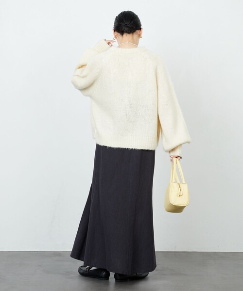 FREAK'S STORE（フリークスストア）の「限定展開　カラー シャギーニット ショートプルオーバー（ニット/セーター・レディース・ナチュラル/グレー/ブラック/ブラウン/コーラルピンク/イエロー/グリーン/ブルー・ﾌﾘ-）」の11枚目の写真