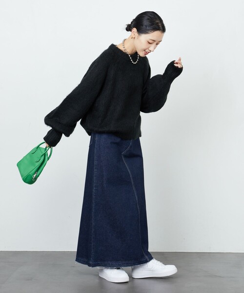 FREAK'S STORE（フリークスストア）の「限定展開　カラー シャギーニット ショートプルオーバー（ニット/セーター・レディース・ナチュラル/グレー/ブラック/ブラウン/コーラルピンク/イエロー/グリーン/ブルー・ﾌﾘ-）」の19枚目の写真