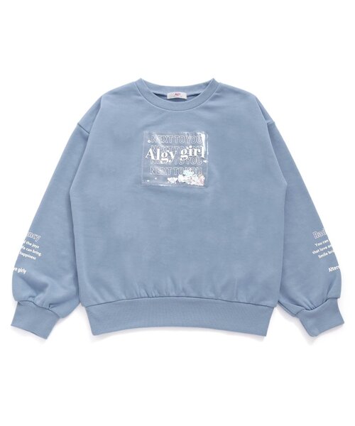 algy(アルジー)の「PVCパッチフレーク入りトレーナー(スウェット・キッズ・オフホワイト/ブラック/サックスブルー・X-SMALL/SMALL/XX-SMALL/MEDIUM)」の3枚目の写真