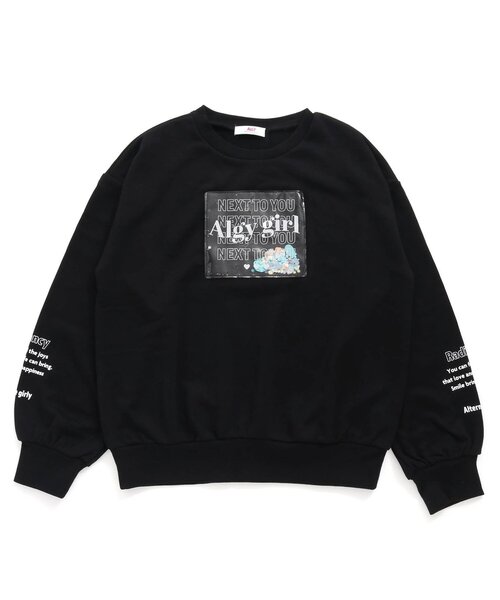 algy(アルジー)の「PVCパッチフレーク入りトレーナー(スウェット・キッズ・オフホワイト/ブラック/サックスブルー・X-SMALL/SMALL/XX-SMALL/MEDIUM)」の1枚目の写真