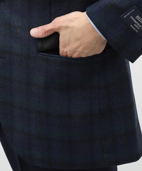 B.C STOCK（ベーセーストック）の「REDA タータンチェックジャケット（テーラードジャケット・メンズ・ネイビー・MEDIUM/LARGE）」の10枚目の写真