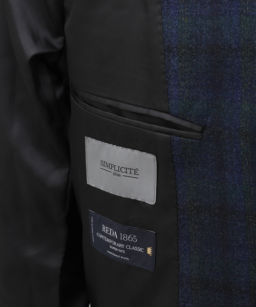 B.C STOCK（ベーセーストック）の「REDA タータンチェックジャケット（テーラードジャケット・メンズ・ネイビー・MEDIUM/LARGE）」の19枚目の写真