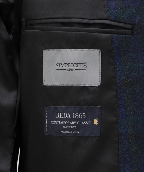 B.C STOCK（ベーセーストック）の「REDA タータンチェックジャケット（テーラードジャケット・メンズ・ネイビー・MEDIUM/LARGE）」の21枚目の写真