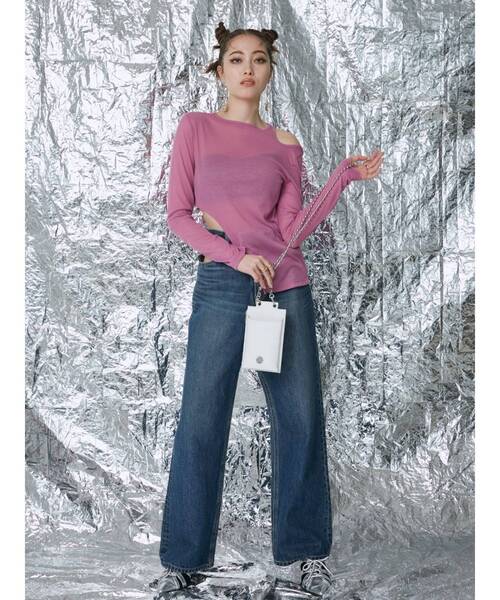 EVRIS（エヴリス）の「チェーンミニショルダーBAG（ショルダーバッグ・レディース・ブラック/ホワイト/ブルー・FREE）」の8枚目の写真