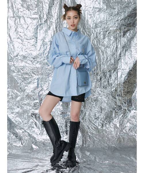 EVRIS（エヴリス）の「チェーンミニショルダーBAG（ショルダーバッグ・レディース・ブラック/ホワイト/ブルー・FREE）」の9枚目の写真