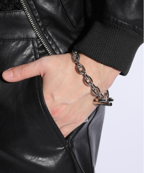 HARE（ハレ）の「【MADE IN JAPAN】BIGチェーンブレス(HARE)（ブレスレット・メンズ・シルバー/シルバー系その他/ブラック・FREE）」の11枚目の写真