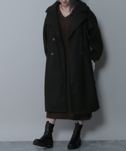 フォーエバーニュー レディース コート アウター Ever New smart midi coat in chocolate brown FOREVER 21（フォーエバー トゥエンティーワン）の「2023AW