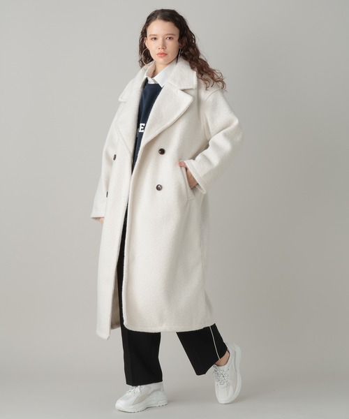 FOREVER 21（フォーエバー トゥエンティーワン）の「【2023AW】プードルブークレコート（チェスターコート・レディース・ブラウン/アイボリー/ブラック・FREE）」の13枚目の写真