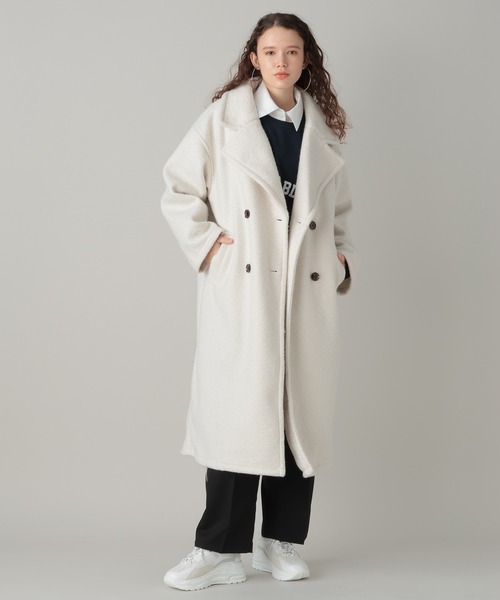 FOREVER 21（フォーエバー トゥエンティーワン）の「【2023AW】プードルブークレコート（チェスターコート・レディース・ブラウン/アイボリー/ブラック・FREE）」の15枚目の写真