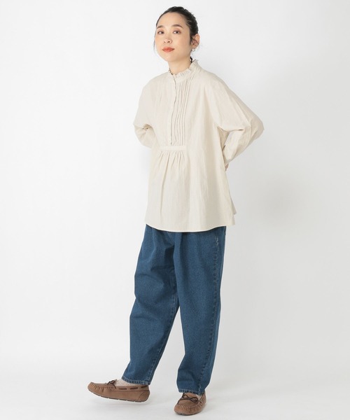 studio CLIP（スタディオクリップ）の「スタンドカラーピンタックブラウス（シャツ/ブラウス・レディース・ベージュ/アイボリー/その他1・LARGE/MEDIUM）」の14枚目の写真