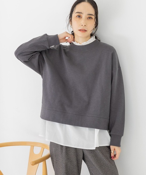 studio CLIP（スタディオクリップ）の「スタンドカラーピンタックブラウス（シャツ/ブラウス・レディース・ベージュ/アイボリー/その他1・LARGE/MEDIUM）」の6枚目の写真