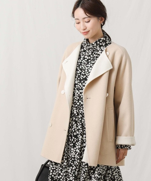 セール】リバー配色クルーAラインコート（その他アウター）｜Gready