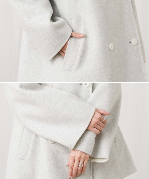 セール】リバー配色クルーAラインコート（その他アウター）｜Gready