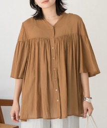 ギャザーフレアブラウス