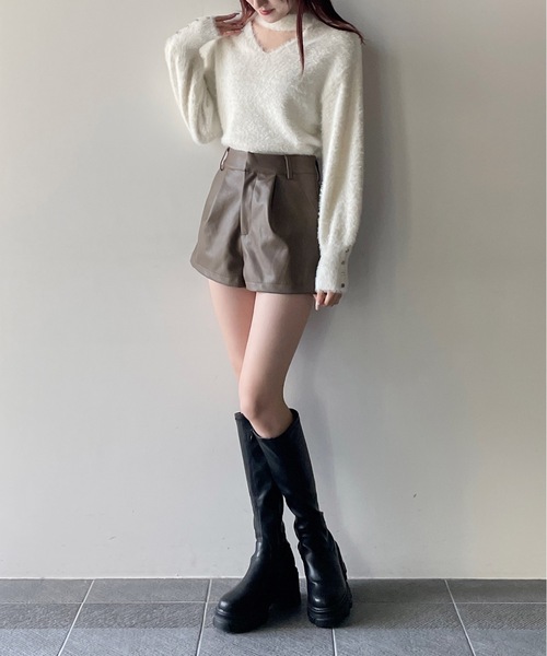 one way（ワンウェイ）の「2WAYシャギーチョーカーニット（ニット/セーター・レディース・ホワイト/グレー/ピンク/ブルー・FREE）」の16枚目の写真