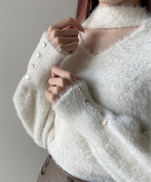 one way（ワンウェイ）の「2WAYシャギーチョーカーニット（ニット/セーター・レディース・ホワイト/グレー/ピンク/ブルー・FREE）」の21枚目の写真