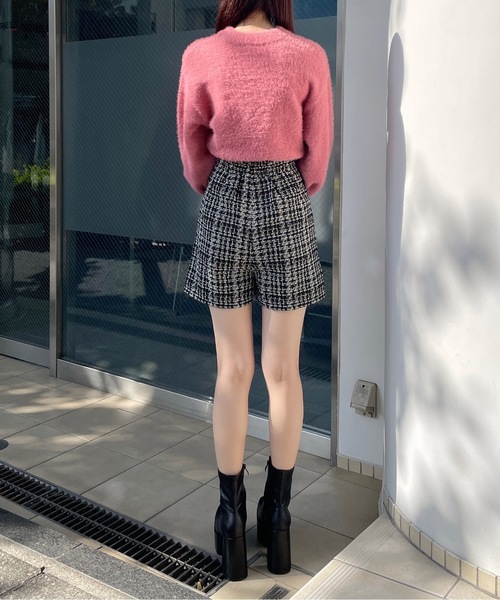 one way（ワンウェイ）の「2WAYシャギーチョーカーニット（ニット/セーター・レディース・ホワイト/グレー/ピンク/ブルー・FREE）」の7枚目の写真