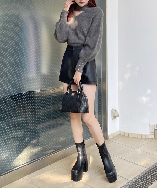 one way（ワンウェイ）の「2WAYシャギーチョーカーニット（ニット/セーター・レディース・ホワイト/グレー/ピンク/ブルー・FREE）」の18枚目の写真