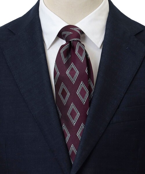 B:MING by BEAMS(ビーミングバイビームス)の「B:MING by BEAMS / シルク 小紋柄 ネクタイ② 24SS(ネクタイ・メンズ・ブルー系その他3/ワイン/ブルー/グレー/ネイビー/パープル・ONE SIZE)」の1枚目の写真