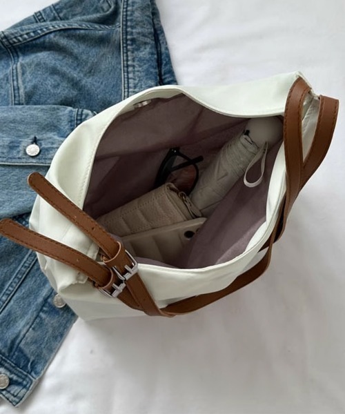 Miniministore(ミニミニストア)の「無地トートバッグ レディース 韓国 軽量(トートバッグ・レディース・グレー/ブラック/アイボリー/ベージュ・フリー)」の16枚目の写真