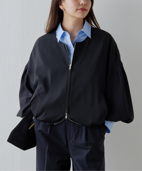 GALLARDAGALANTE（ガリャルダガランテ）の「バレルスリーブブルゾン（ブルゾン・レディース・ブラック/オフホワイト・FREE）」の6枚目の写真