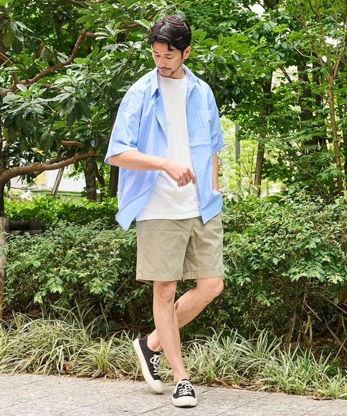 UNIVERSAL OVERALL（ユニバーサルオーバーオール）の「【UNIVERSAL OVERALL】別注 ワンポイント刺繍 半袖シャンブレーシャツ（シャツ/ブラウス・メンズ・インディゴブルー/サックスブルー/チャコールグレー・MEDIUM/LARGE/X-LARGE）」の22枚目の写真