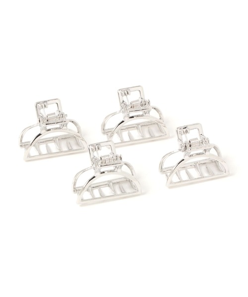 GLOBAL WORK Smile Seed Store(グローバルワーク スマイルシードストア)の「セットクリップ4P/995634(バレッタ/ヘアクリップ・レディース・イエロー系その他2/ライトグレー・FREE)」の2枚目の写真