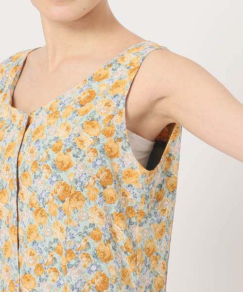 B.C STOCK（ベーセーストック）の「【Gleamy/グリーミー】フラワープリントワンピース1（ワンピース・レディース・イエロー・FREE）」の14枚目の写真