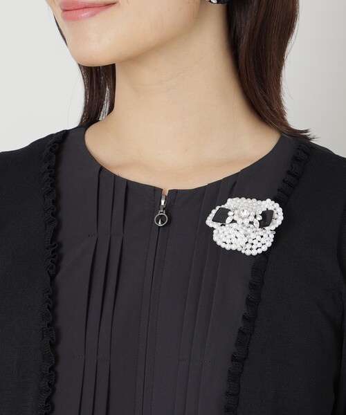 ANNA SUIアナスイ グリーン 蝶 ブローチ ネックレス ローズ　パピヨン Butterfly rose motif 2-piece set necklace
