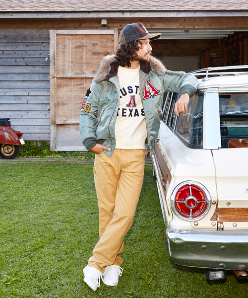 HYSTERIC GLAMOUR（ヒステリックグラマー）の「プリマロフトエアフォースフ―デッドJK（ミリタリージャケット・メンズ・ライトカーキ/グリーン系カモフラージュ/ブラック・MEDIUM/SMALL/LARGE）」の19枚目の写真