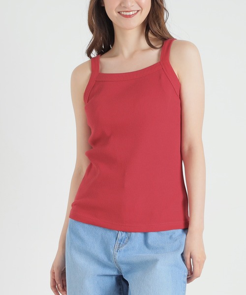 Honeys（ハニーズ）の「テレコキャミソール（キャミソール・レディース・レッド/ホワイト/ブルー/イエロー系その他/ブラック/ホワイト系その他/スミクロ/ブラウン・S/L/M）」の21枚目の写真