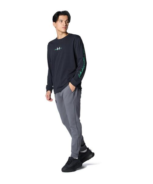 UNDER ARMOUR（アンダーアーマー）の「UAヘビーウェイトコットン ロングスリーブTシャツ（トレーニング/メンズ）（Tシャツ/カットソー・メンズ・ブラック・S/XL/M/XXL/L）」の4枚目の写真