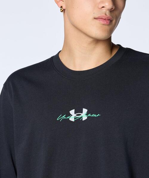 UNDER ARMOUR（アンダーアーマー）の「UAヘビーウェイトコットン ロングスリーブTシャツ（トレーニング/メンズ）（Tシャツ/カットソー・メンズ・ブラック・S/XL/M/XXL/L）」の3枚目の写真