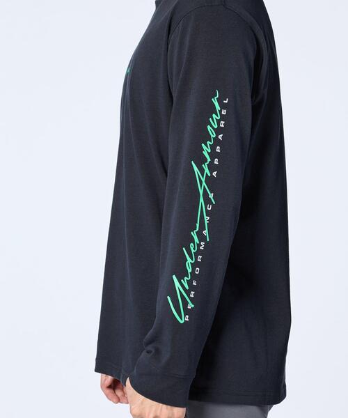 UNDER ARMOUR（アンダーアーマー）の「UAヘビーウェイトコットン ロングスリーブTシャツ（トレーニング/メンズ）（Tシャツ/カットソー・メンズ・ブラック・S/XL/M/XXL/L）」の2枚目の写真