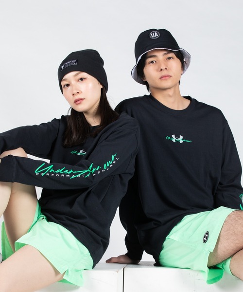UNDER ARMOUR（アンダーアーマー）の「UAヘビーウェイトコットン ロングスリーブTシャツ（トレーニング/メンズ）（Tシャツ/カットソー・メンズ・ブラック・S/XL/M/XXL/L）」の6枚目の写真
