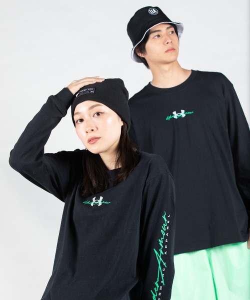 UNDER ARMOUR（アンダーアーマー）の「UAヘビーウェイトコットン ロングスリーブTシャツ（トレーニング/メンズ）（Tシャツ/カットソー・メンズ・ブラック・S/XL/M/XXL/L）」の8枚目の写真