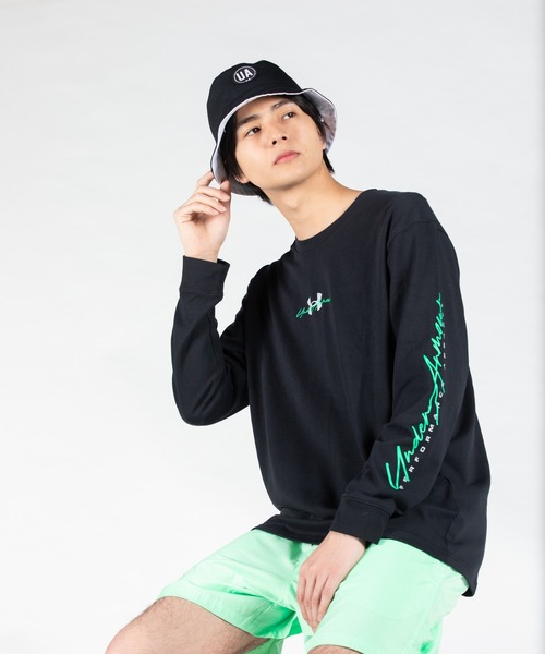 UNDER ARMOUR（アンダーアーマー）の「UAヘビーウェイトコットン ロングスリーブTシャツ（トレーニング/メンズ）（Tシャツ/カットソー・メンズ・ブラック・S/XL/M/XXL/L）」の10枚目の写真