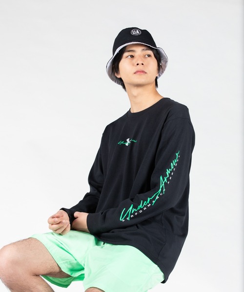 UNDER ARMOUR（アンダーアーマー）の「UAヘビーウェイトコットン ロングスリーブTシャツ（トレーニング/メンズ）（Tシャツ/カットソー・メンズ・ブラック・S/XL/M/XXL/L）」の11枚目の写真