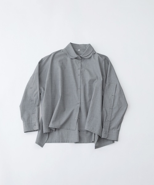 nop de nod(ノップドゥノッド)の「Ciel ペタルカラーコットンシャツ(シャツ/ブラウス・レディース・スミクロ/ブラック/オフホワイト・3)」の8枚目の写真
