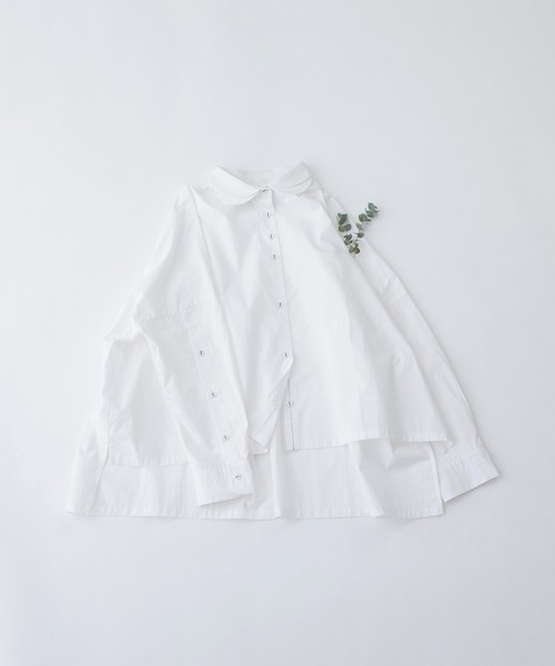 nop de nod(ノップドゥノッド)の「Ciel ペタルカラーコットンシャツ(シャツ/ブラウス・レディース・スミクロ/ブラック/オフホワイト・3)」の9枚目の写真