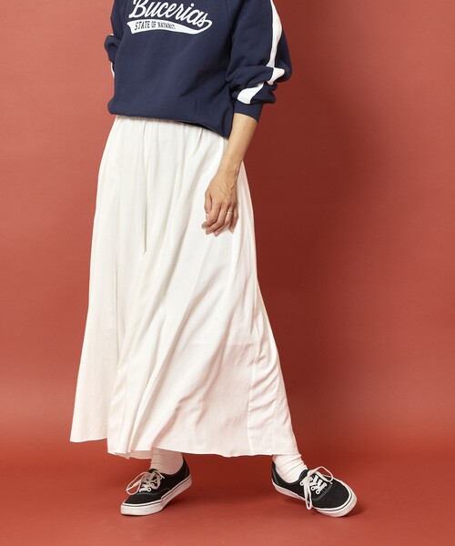 Freada（フリーダ）の「Freada/フリーダ フレアマーメイドスカート（スカート・レディース・イエロー/ホワイト・ONE SIZE）」の2枚目の写真