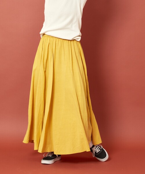Freada（フリーダ）の「Freada/フリーダ フレアマーメイドスカート（スカート・レディース・イエロー/ホワイト・ONE SIZE）」の8枚目の写真