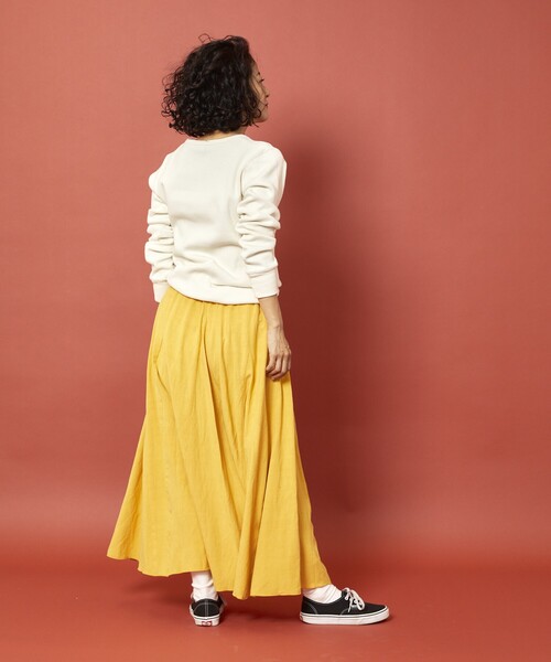 Freada（フリーダ）の「Freada/フリーダ フレアマーメイドスカート（スカート・レディース・イエロー/ホワイト・ONE SIZE）」の3枚目の写真