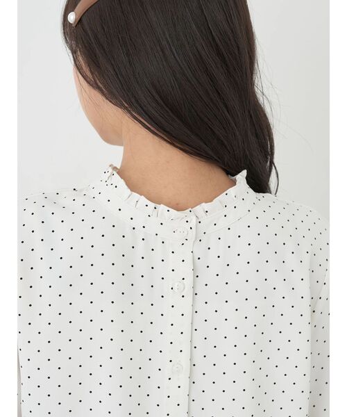 earth music&ecology（アースミュージックアンドエコロジー）の「2wayフリルブラウス（シャツ/ブラウス・レディース・ライトピンク/オフホワイト/ミント/ドット・FREE）」の12枚目の写真