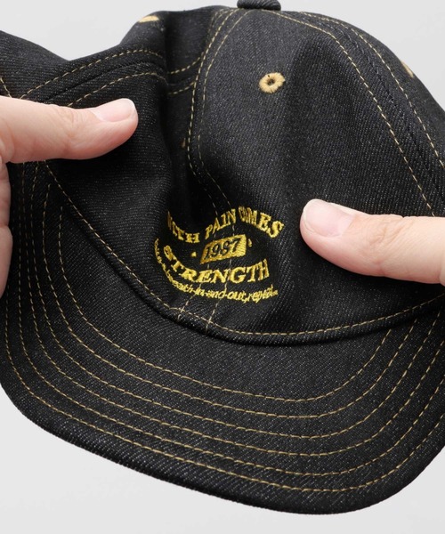 45R 麦デニムのキャップ 45R小麦デニムの908ペインター（インディゴ 重）: WOMEN｜45R