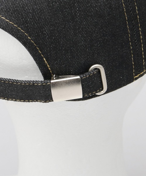 A.M.S.(エーエムエス)の「ステッチ デニム ロゴ刺繍 アンパイアキャップ(キャップ・メンズ・ネイビー/ブラック・FREE)」の15枚目の写真