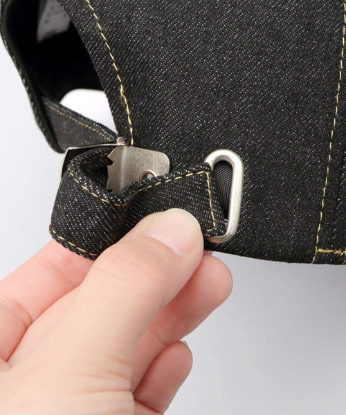 A.M.S.(エーエムエス)の「ステッチ デニム ロゴ刺繍 アンパイアキャップ(キャップ・メンズ・ネイビー/ブラック・FREE)」の16枚目の写真