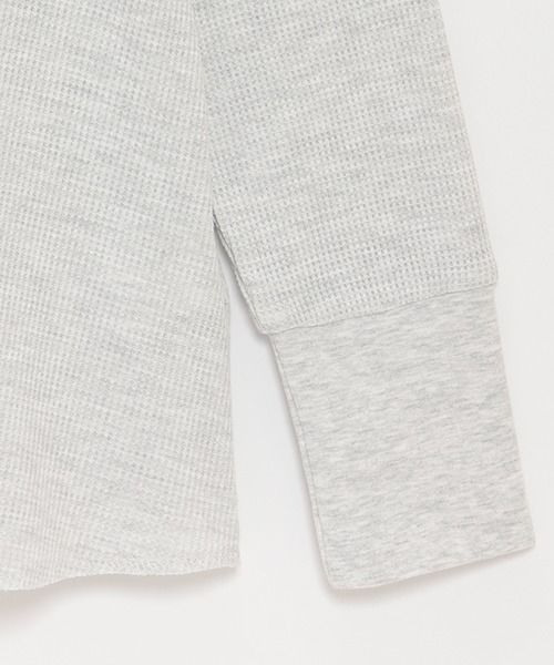 petit main LIEN(プティマインリアン)の「【LADIES】ワッフルロングスリーブT(Tシャツ/カットソー・レディース・ライトグリーン/ネイビー/オフホワイト/トップグレー/ラベンダー・FREE)」の9枚目の写真