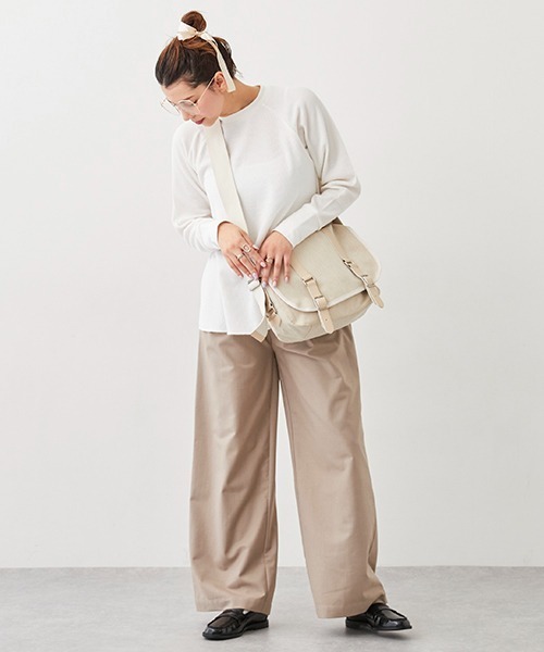 petit main LIEN(プティマインリアン)の「【LADIES】ワッフルロングスリーブT(Tシャツ/カットソー・レディース・ライトグリーン/ネイビー/オフホワイト/トップグレー/ラベンダー・FREE)」の14枚目の写真